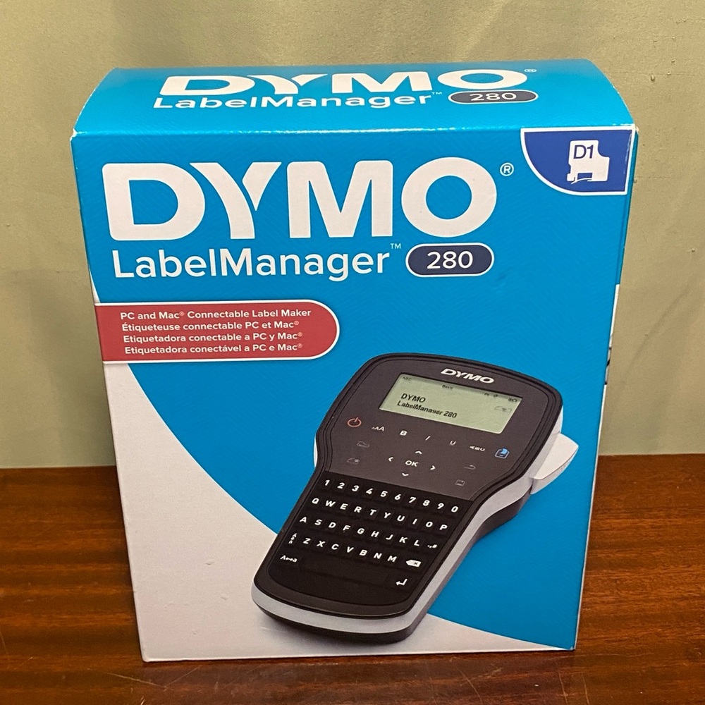 DYMO Label Manager 280 rechargeable, Portable label Maker Printer Factory Sealed